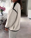 Casual Loose Crew Neck Pullover