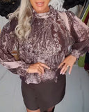 Retro Elegant Long Sleeve Blouse