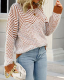Crew Neck Pullover Striped Sweater