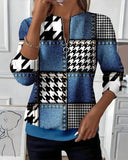 Printed Fashion Half-Zip Sweatshirt