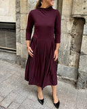 Fashion Long-Sleeved A-Line Dress
