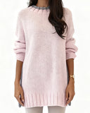 Crew Neck Contrasting Color Jumper