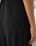 Solid Color Pleated Jumpsuit