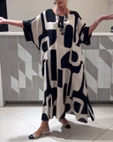 Loose Oversized Graphic Print Dress
