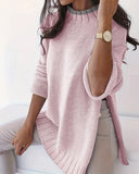 Crew Neck Contrasting Color Jumper