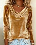 Dui Dui Velvet Long-Sleeved Top