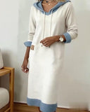 Hooded Fashionable Waist Dress