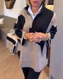 Half-Zip Stand Collar Fashionable Pullover