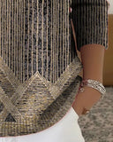 Elegant Button-Down Retro Pullover