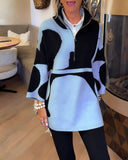 Half-Zip Stand Collar Fashionable Pullover