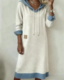 Hooded Fashionable Waist Dress