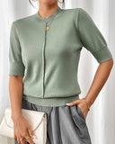 Fashionable Short-Sleeved Pullover