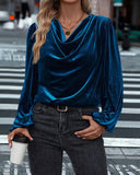 Fashionable And Elegant Pile Collar Blouse
