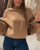 Solid Color Turtleneck Base Sweater