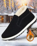 Men's Cotton Shoes With Super Warm Faux Fur Lining And Non-Slip Sole