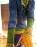 Striped Color-Blocked Long Sleeve Sweater