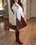 Casual Solid Color Ruffle Dress