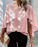Fashionable Design Round Neck Blouse