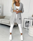 Hooded Dual Pocket Long Sleeve Cardigan
