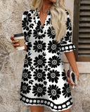 Elegant Floral Straight Dress