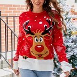 Women's Christmas Graphic Pattern Jacquard Pullover Sweater Jumper