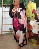 Casual Loose Round Neck Printed Dress