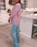 Casual Striped Hooded Long-Sleeved T-Shirt