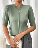 Fashionable Short-Sleeved Pullover