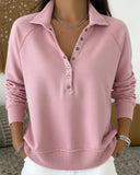 Collared Studded Casual Sweatshirt