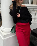 Innovative Asymmetric Draped Knitwear Apparel