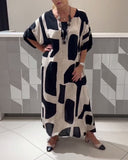Loose Oversized Graphic Print Dress