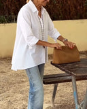 Lapel Long-Sleeved Casual Shirt