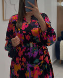 Fashion Floral Print Loose Dress