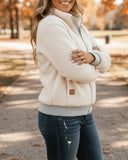 Stand Collar Fleece Zipper Jacket