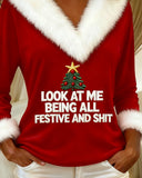 Elegant Printed Long-Sleeved Top