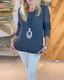 Crew Neck Leopard Print Top