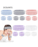 Three-Piece Face Wash Headband Set