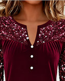 Sequined Velvet Patchwork Dress