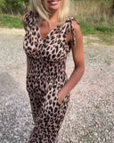Fashionable Leopard Print Jumpsuit