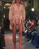 Lace Mesh Sexy Bodysuit & Cover Up Set