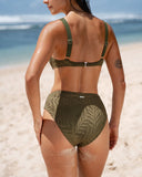 Sexy Solid Color Two Piece Bikini Swimsuit