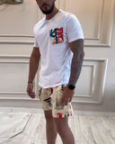 Men's Crew Neck Short Sleeve Shorts Two Piece Suit