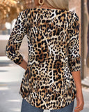 Fashionable Leopard Print Blouse