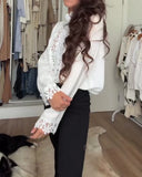 Lace Half Turtleneck Blouse