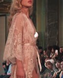 Lace Mesh Sexy Bodysuit & Cover Up Set