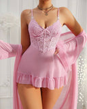 Sexy Lace Nightgown Suspender Suit