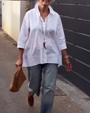 Lapel Long-Sleeved Casual Shirt