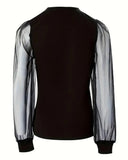 Fashionable Irregular Button Long-Sleeved T-Shirt