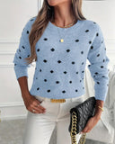 Crew Neck Long-Sleeved Pullover