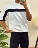 Casual Contrast Color Men's Versatile T-Shirt